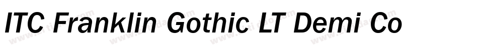 ITC Franklin Gothic LT Demi Compressed Italic字体转换